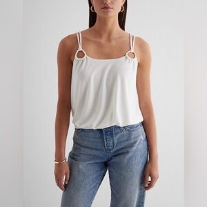 Express Skimming Scoop Neck Double Strap Loop Tank SzXL
